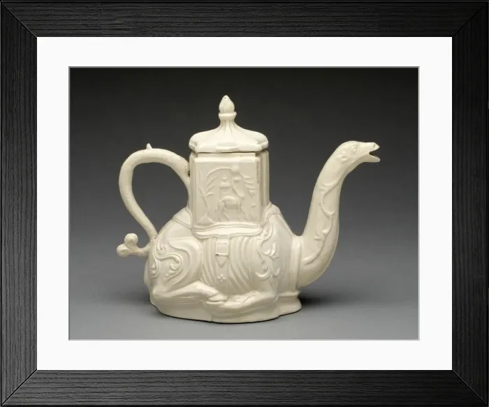 Framed Print : Teapot, Staffordshire, c. 1745. Creator: Staffordshire Potteries Framed Print : Teapot, Staffordshire, c. 1745. Creator: Staffordshire Potteries