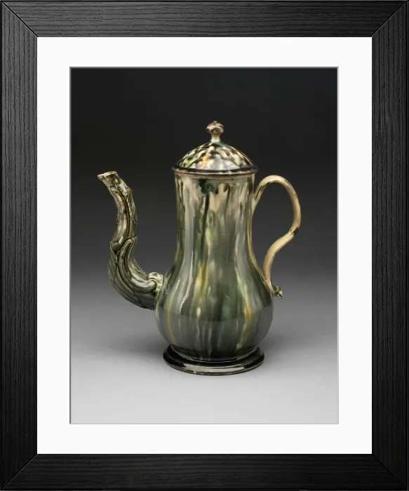 Framed Print : Coffee Pot, Staffordshire, 1760 / 70. Creator: Staffordshire Potteries Framed Print : Coffee Pot, Staffordshire, 1760 / 70. Creator: Staffordshire Potteries