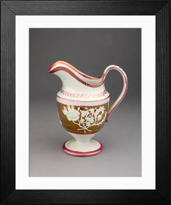 Framed Print : Creamer with Symbols of England, Ireland, and Scotland, Staffordshire, c. 1830 Framed Print : Creamer with Symbols of England, Ireland, and Scotland, Staffordshire, c. 1830