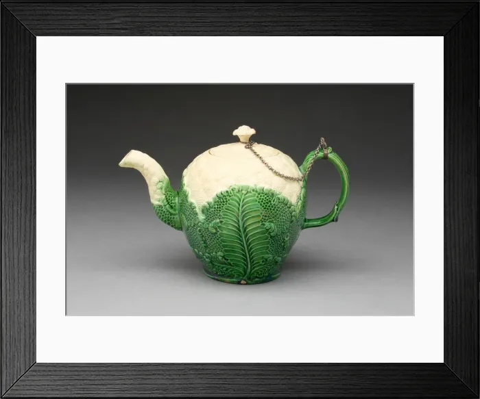 Framed Print : Teapot, Staffordshire, 1765 / 80. Creator: Staffordshire Potteries Framed Print : Teapot, Staffordshire, 1765 / 80. Creator: Staffordshire Potteries