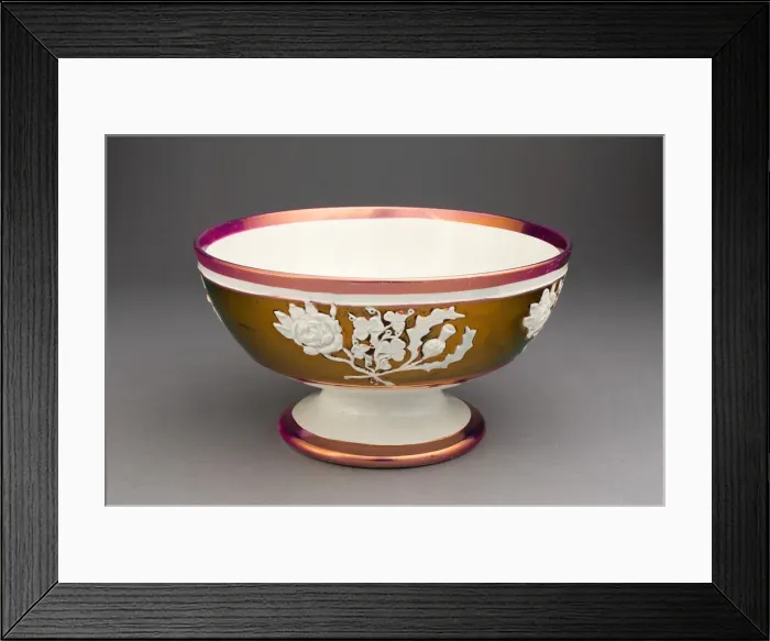 Framed Print : Slop Bowl with Symbols of England, Ireland, and Scotland, Staffordshire, c. 1830 Framed Print : Slop Bowl with Symbols of England, Ireland, and Scotland, Staffordshire, c. 1830