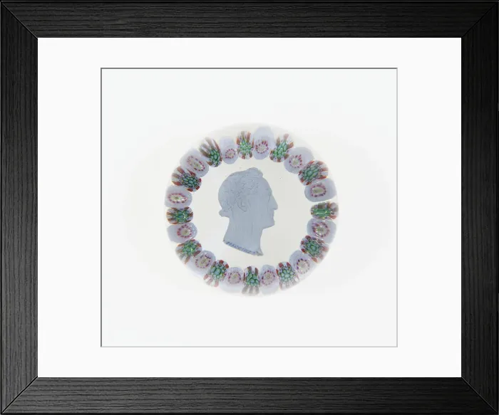 Framed Print : Paperweight, Saint-Louis, c. 1846-55. Creator: Saint-Louis Glassworks