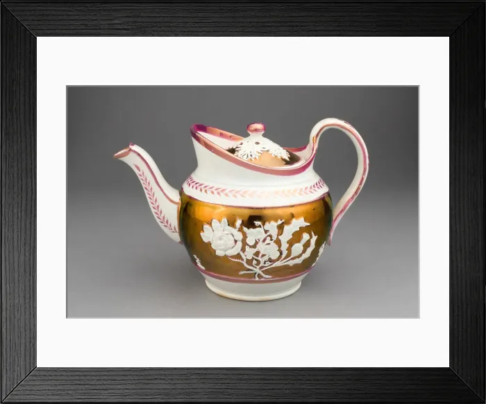 Framed Print : Teapot with Symbols of England, Ireland, and Scotland, Staffordshire, c. 1830 Framed Print : Teapot with Symbols of England, Ireland, and Scotland, Staffordshire, c. 1830