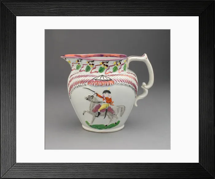 Framed Print : Pitcher, Staffordshire, c. 1815. Creator: Staffordshire Potteries Framed Print : Pitcher, Staffordshire, c. 1815. Creator: Staffordshire Potteries