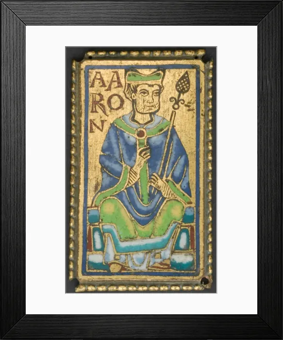 Framed Print : Plaque with Aaron, Meuse, 1160 / 80. Creator: Unknown Framed Print : Plaque with Aaron, Meuse, 1160 / 80. Creator: Unknown