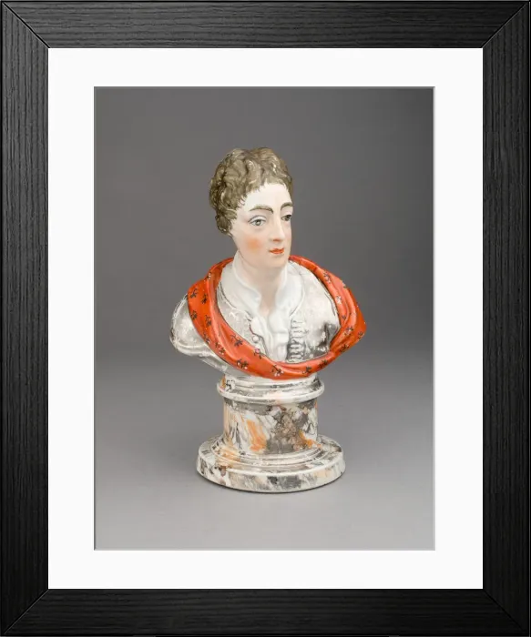 Framed Print : Bust of a Man, Staffordshire, 1810  /  20. Creator: Staffordshire Potteries