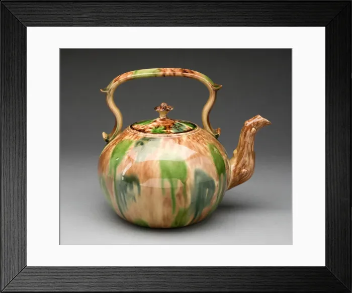 Framed Print : Punch Pot, Staffordshire, 1760 / 70. Creator: Staffordshire Potteries Framed Print : Punch Pot, Staffordshire, 1760 / 70. Creator: Staffordshire Potteries