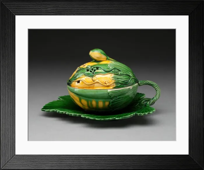 Framed Print : Melon Tureen, Staffordshire, 1760 / 70. Creator: Staffordshire Potteries Framed Print : Melon Tureen, Staffordshire, 1760 / 70. Creator: Staffordshire Potteries