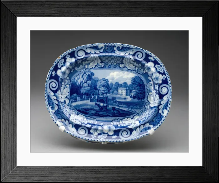 Framed Print : Platter, Staffordshire, Mid 19th century. Creator: Staffordshire Potteries Framed Print : Platter, Staffordshire, Mid 19th century. Creator: Staffordshire Potteries