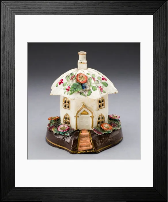 Framed Print : Incense Burner, Staffordshire, c. 1830. Creator: Staffordshire Potteries Framed Print : Incense Burner, Staffordshire, c. 1830. Creator: Staffordshire Potteries
