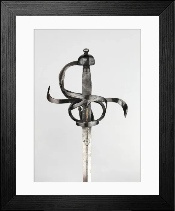 Framed Print : Rapier of the Guard of the Duke-Electors of Saxony, Dresden, 1590 / 1600. Creator: Unknown Framed Print : Rapier of the Guard of the Duke-Electors of Saxony, Dresden, 1590 / 1600. Creator: Unknown