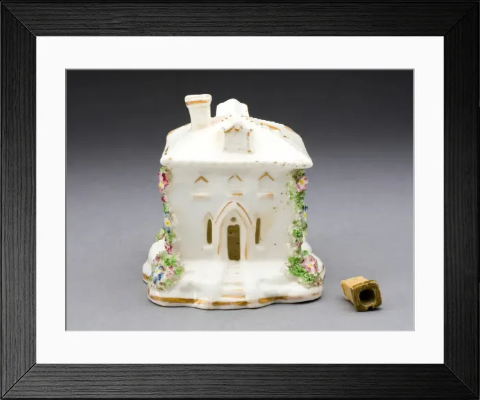 Framed Print : Incense Burner, Staffordshire, c. 1830. Creator: Staffordshire Potteries Framed Print : Incense Burner, Staffordshire, c. 1830. Creator: Staffordshire Potteries
