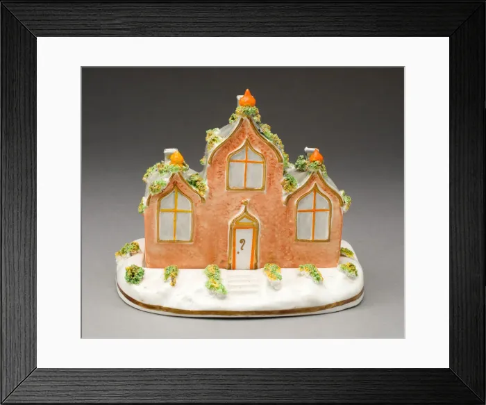 Framed Print : Incense Burner, Staffordshire, c. 1830. Creator: Staffordshire Potteries Framed Print : Incense Burner, Staffordshire, c. 1830. Creator: Staffordshire Potteries