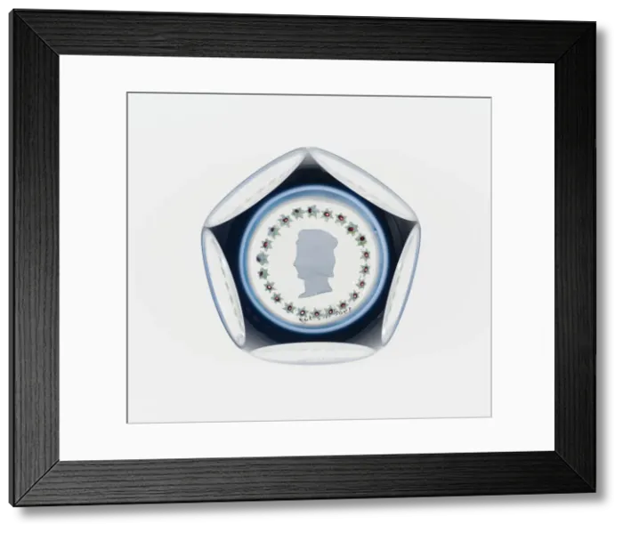 Framed Print : Paperweight, France, Mid 19th century. Creator: Saint-Louis Glassworks Framed Print : Paperweight, France, Mid 19th century. Creator: Saint-Louis Glassworks