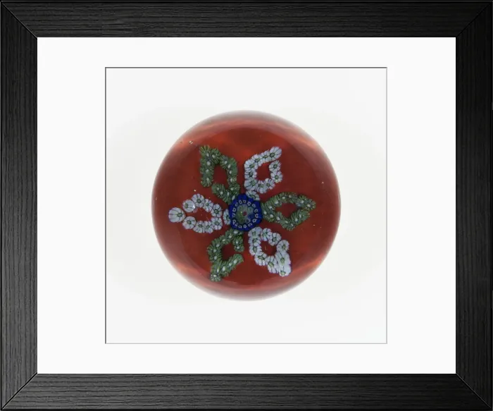 Framed Print : Paperweight, Saint-Louis, c. 1845-55. Creator: Saint-Louis Glassworks Framed Print : Paperweight, Saint-Louis, c. 1845-55. Creator: Saint-Louis Glassworks