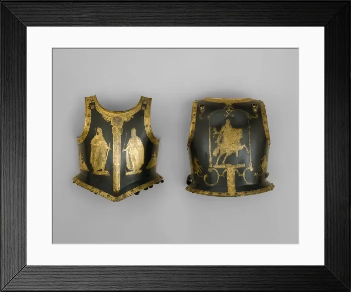 Framed Print : Zischagge (Helmet) and Cuirass of Emperor Ferdinand II, Southern Germany, c. 1620 Framed Print : Zischagge (Helmet) and Cuirass of Emperor Ferdinand II, Southern Germany, c. 1620