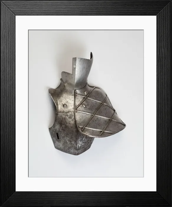 Framed Print : Reinforcing Breastplate Bevor, and Grandguard for the Joust, Augsburg, c. 1560 Framed Print : Reinforcing Breastplate Bevor, and Grandguard for the Joust, Augsburg, c. 1560