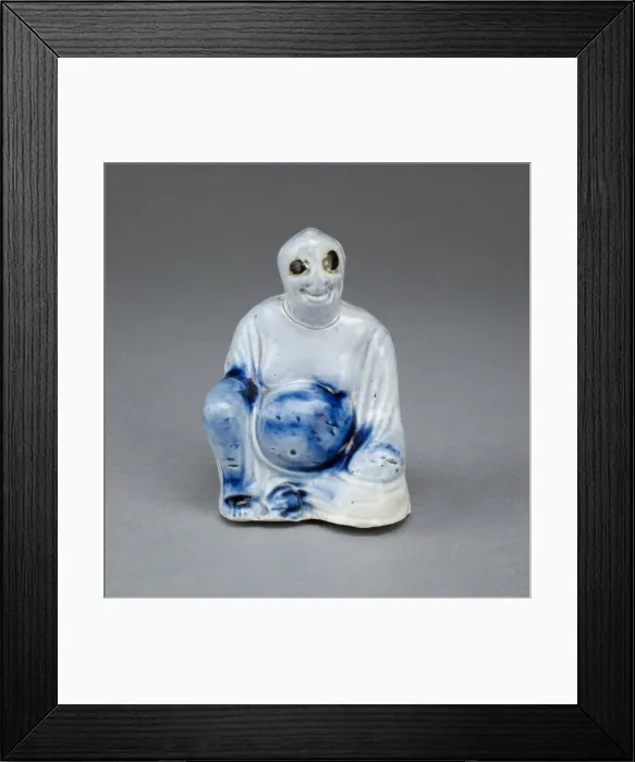 Framed Print : Seated Buddha, Staffordshire, 1750 / 65. Creator: Staffordshire Potteries Framed Print : Seated Buddha, Staffordshire, 1750 / 65. Creator: Staffordshire Potteries