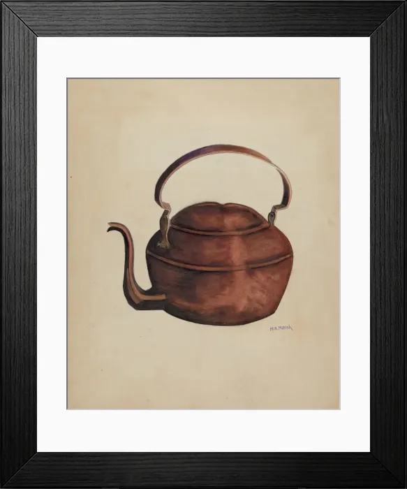 Framed Print : Tea Kettle, 1935 / 1942. Creator: Herbert Marsh Framed Print : Tea Kettle, 1935 / 1942. Creator: Herbert Marsh