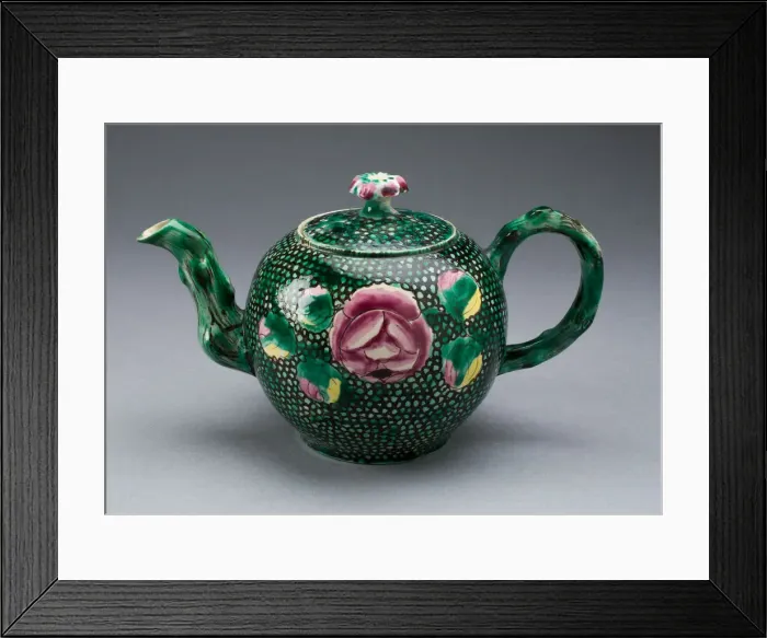 Framed Print : Teapot, Staffordshire, c. 1760. Creator: Staffordshire Potteries Framed Print : Teapot, Staffordshire, c. 1760. Creator: Staffordshire Potteries
