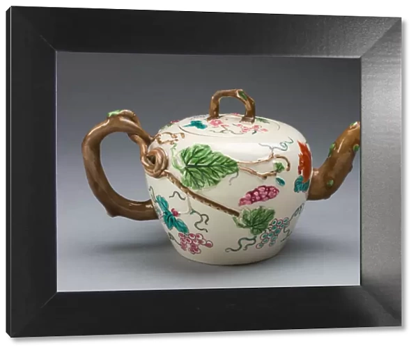 Teapot, Staffordshire, 1750  /  55. Creator: Staffordshire Potteries