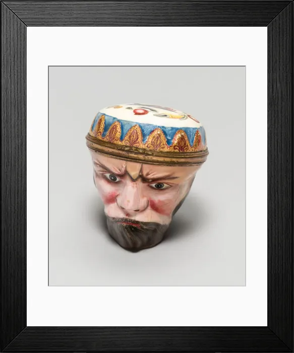 Framed Print : Bonbonniere: Head of Neptune, South Staffordshire, 1760 / 80 Framed Print : Bonbonniere: Head of Neptune, South Staffordshire, 1760 / 80