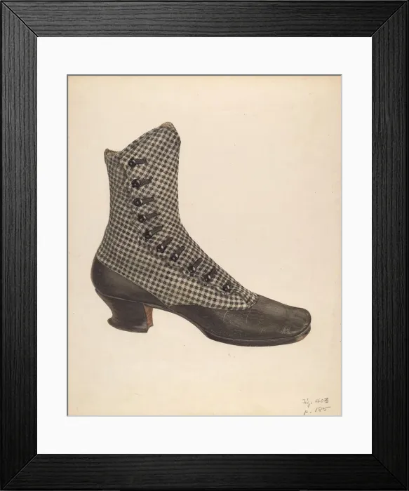 Framed Print : Womans Shoe, c. 1939. Creator: Daniel Marshack Framed Print : Womans Shoe, c. 1939. Creator: Daniel Marshack