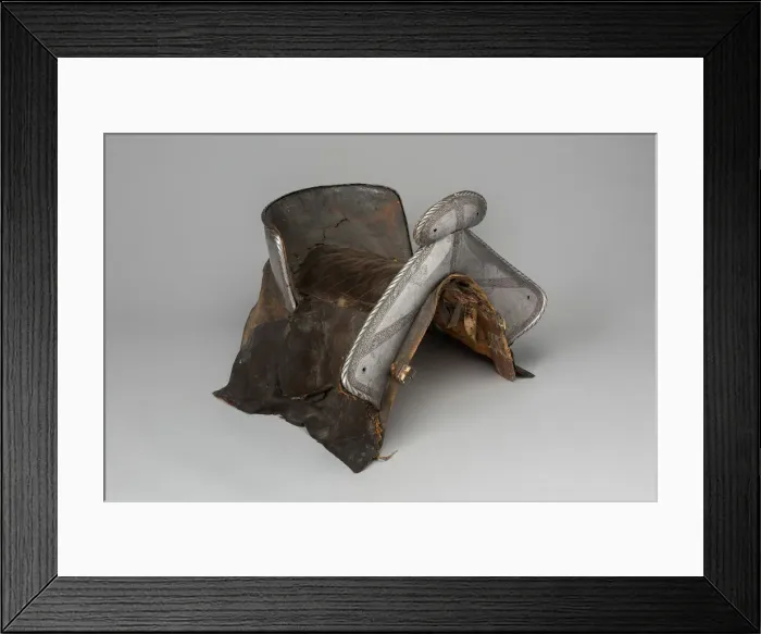 Framed Print : Saddle with Four Saddle Plates, Southern Germany, c. 1540. Creator: Unknown Framed Print : Saddle with Four Saddle Plates, Southern Germany, c. 1540. Creator: Unknown