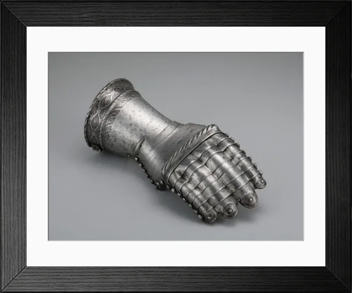 Framed Print : Mitten Gauntlet for the Right Hand, Augsburg, c. 1540. Creator: Unknown Framed Print : Mitten Gauntlet for the Right Hand, Augsburg, c. 1540. Creator: Unknown