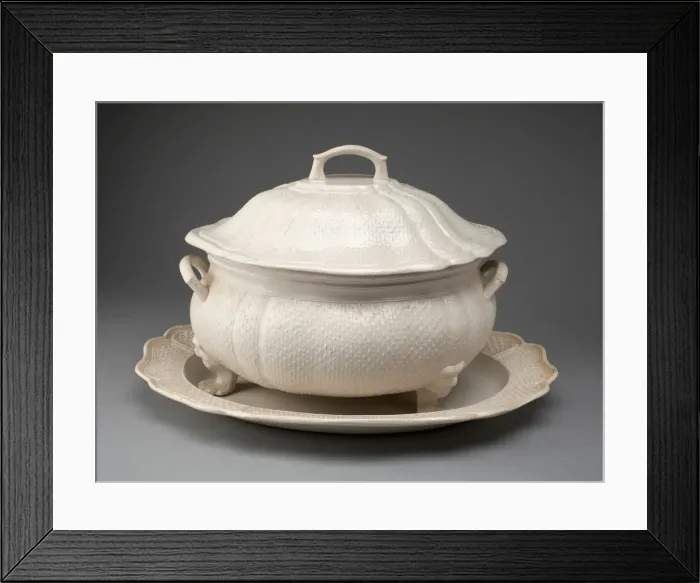 Framed Print : Tureen and Stand, Staffordshire, 1760 / 69. Creator: Staffordshire Potteries Framed Print : Tureen and Stand, Staffordshire, 1760 / 69. Creator: Staffordshire Potteries
