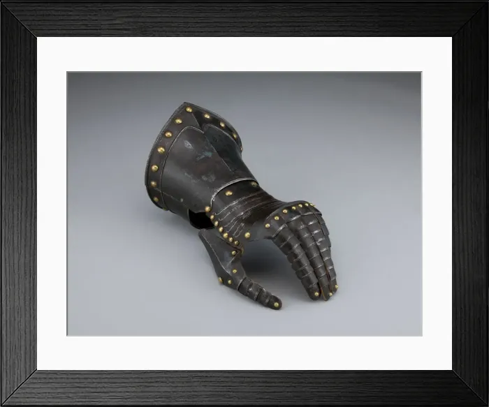 Framed Print : Fingered Gauntlet for the Left Hand, Nuremberg, c. 1600 / 20. Creator: Unknown Framed Print : Fingered Gauntlet for the Left Hand, Nuremberg, c. 1600 / 20. Creator: Unknown