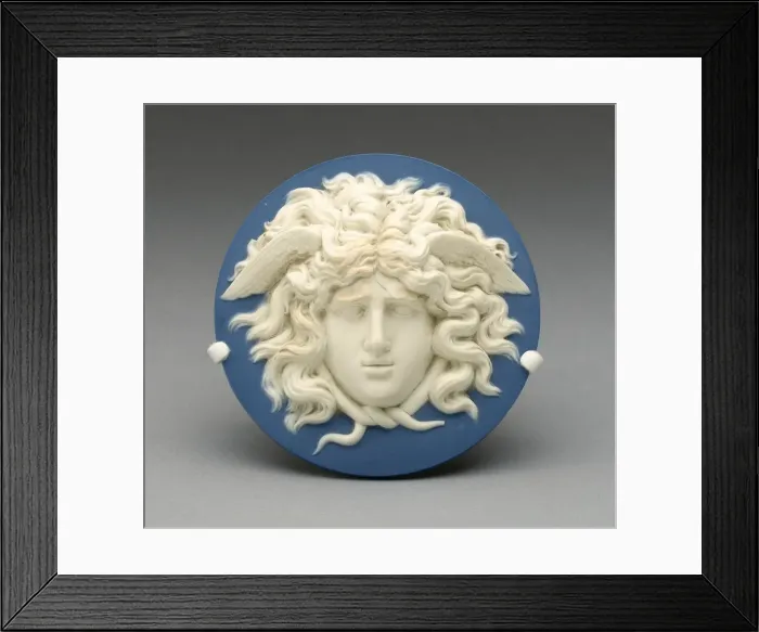 Framed Print : Medallion with Head of Medusa, Burslem, 1774 / 80. Creator: Wedgwood Framed Print : Medallion with Head of Medusa, Burslem, 1774 / 80. Creator: Wedgwood