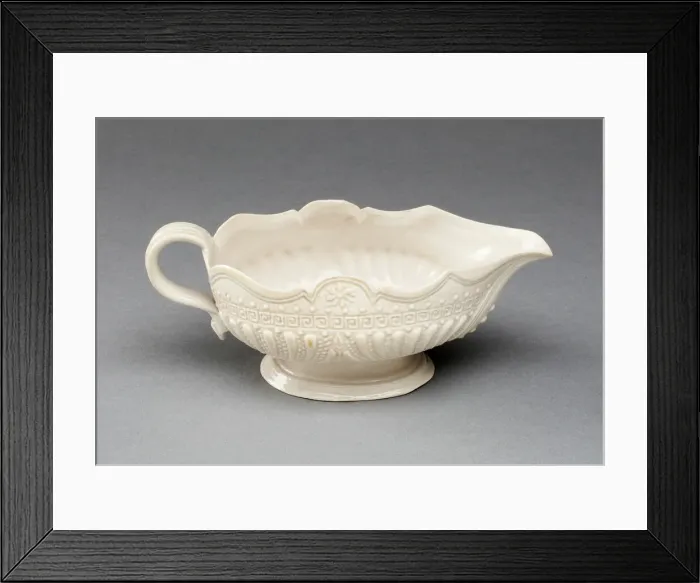 Framed Print : Sauceboat, Staffordshire, c. 1760. Creator: Staffordshire Potteries Framed Print : Sauceboat, Staffordshire, c. 1760. Creator: Staffordshire Potteries