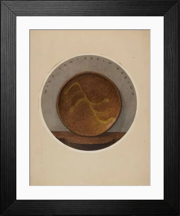 Framed Print : Small Plate or Saucer, c. 1937. Creator: John Matulis Framed Print : Small Plate or Saucer, c. 1937. Creator: John Matulis