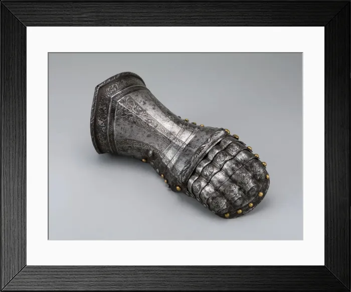 Framed Print : Mitten Gauntlet for the Right Hand, Nuremberg, c. 1540 / 50. Creator: Unknown Framed Print : Mitten Gauntlet for the Right Hand, Nuremberg, c. 1540 / 50. Creator: Unknown