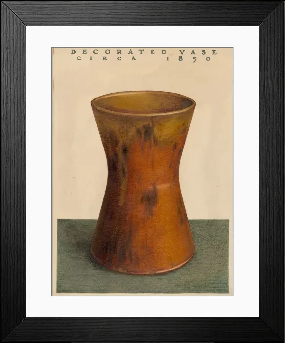 Framed Print : Vase, c. 1936. Creator: John Matulis Framed Print : Vase, c. 1936. Creator: John Matulis