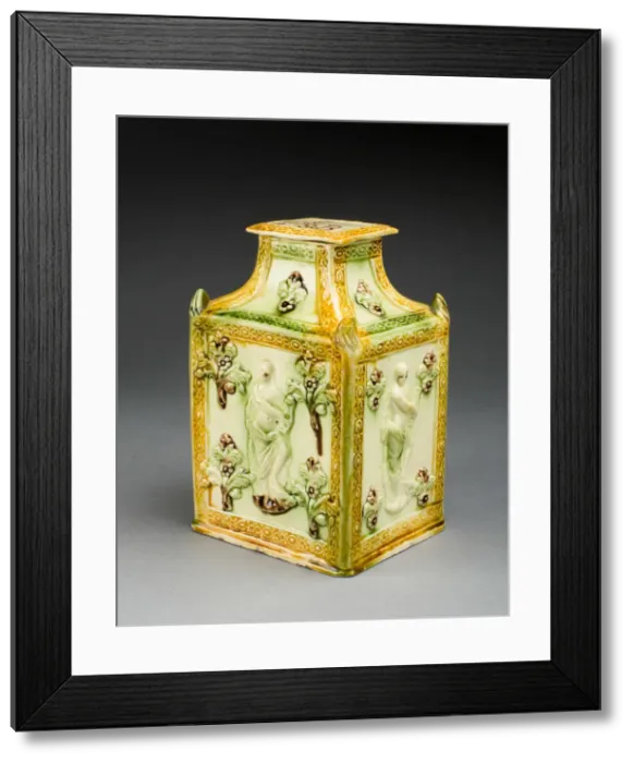 Framed Print : Tea Canister, Staffordshire, 1780. Creator: Staffordshire Potteries Framed Print : Tea Canister, Staffordshire, 1780. Creator: Staffordshire Potteries