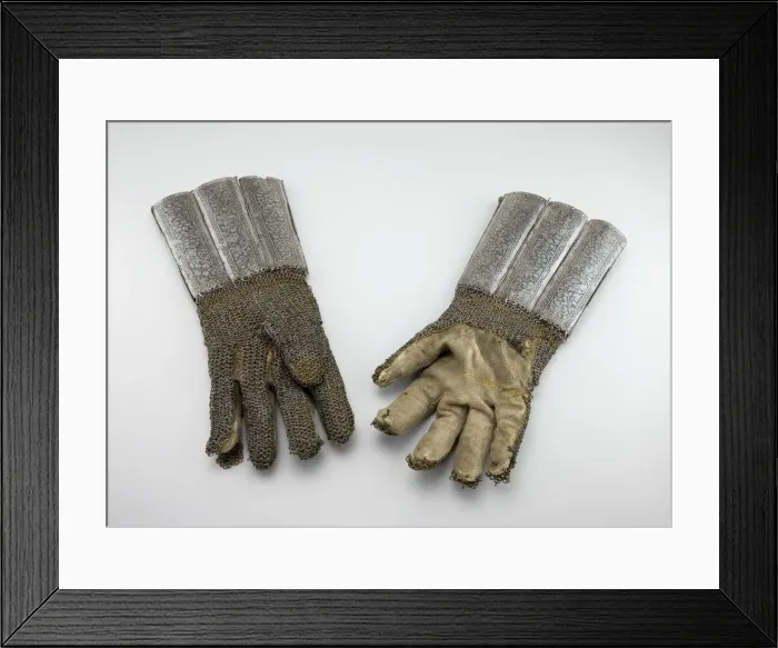 Framed Print : Pair of Dueling Gauntlets, Nuremberg, 1580 / 1600. Creator: Unknown Framed Print : Pair of Dueling Gauntlets, Nuremberg, 1580 / 1600. Creator: Unknown