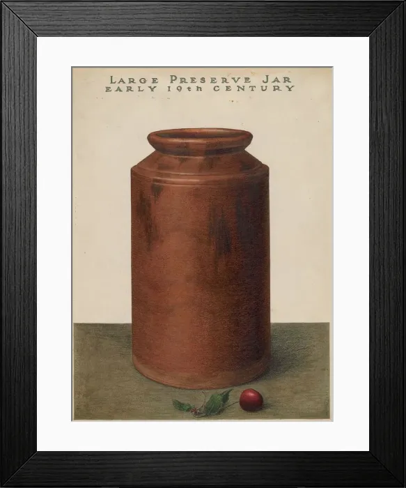 Framed Print : Preserve Jar, c. 1936. Creator: John Matulis Framed Print : Preserve Jar, c. 1936. Creator: John Matulis