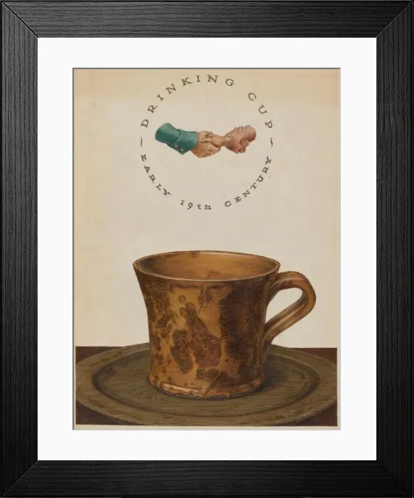 Framed Print : Drinking Cup, 1935 / 1942. Creator: John Matulis Framed Print : Drinking Cup, 1935 / 1942. Creator: John Matulis