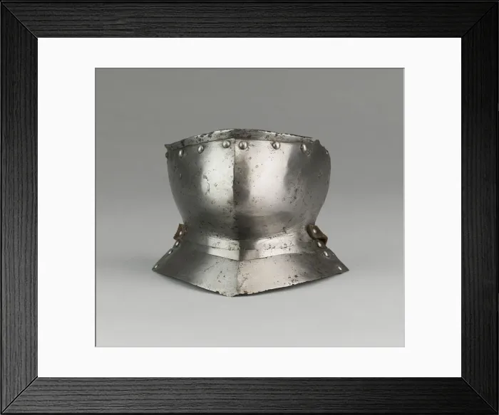 Framed Print : Bevor with two Gorget Plates, Spain, c. 1500, gorget plates possibly later Framed Print : Bevor with two Gorget Plates, Spain, c. 1500, gorget plates possibly later