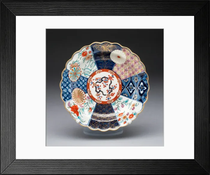 Framed Print : Plate, Worcester, c. 1770. Creator: Royal Worcester Framed Print : Plate, Worcester, c. 1770. Creator: Royal Worcester