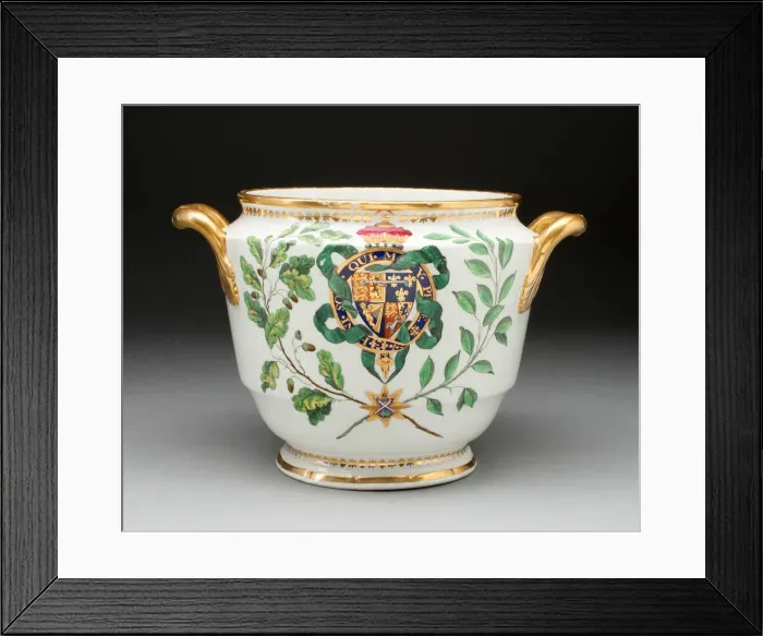 Framed Print : Wine Cooler from the Duke of Clarence Service, Worcester, 1789 / 90 Framed Print : Wine Cooler from the Duke of Clarence Service, Worcester, 1789 / 90