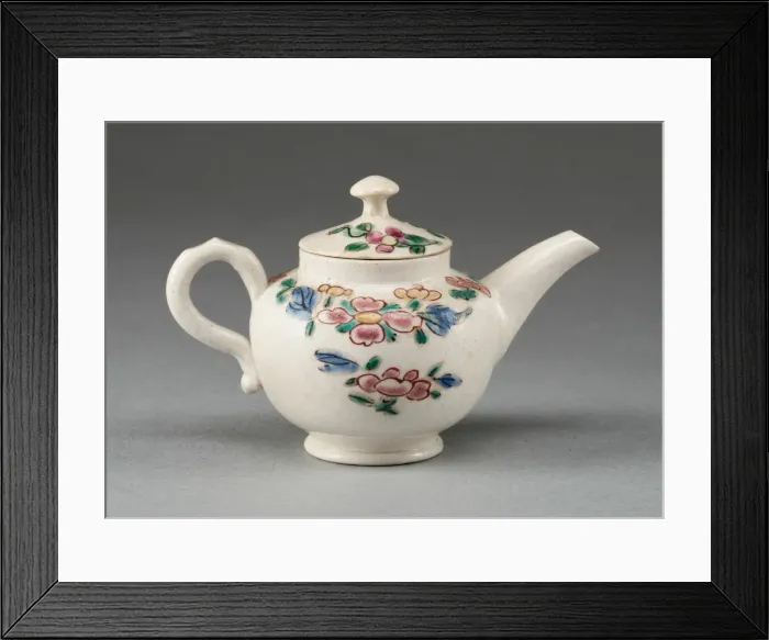 Framed Print : Miniature Teapot, Staffordshire, 1760 / 69. Creator: Staffordshire Potteries Framed Print : Miniature Teapot, Staffordshire, 1760 / 69. Creator: Staffordshire Potteries