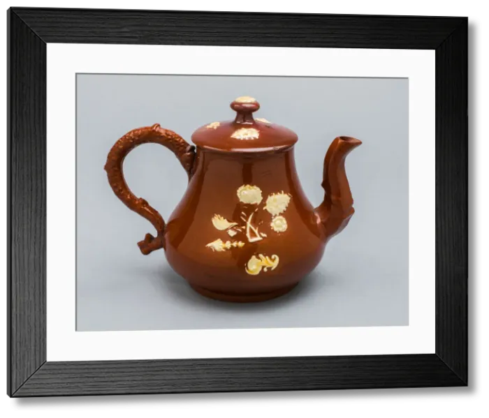 Framed Print : Teapot, Staffordshire, c. 1725 / 40. Creator: Staffordshire Potteries Framed Print : Teapot, Staffordshire, c. 1725 / 40. Creator: Staffordshire Potteries