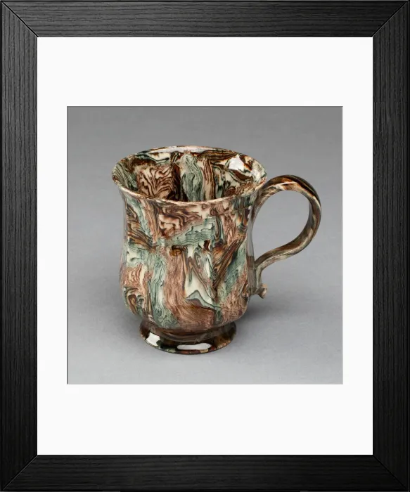 Framed Print : Cup, Staffordshire, 1750 / 59. Creator: Staffordshire Potteries Framed Print : Cup, Staffordshire, 1750 / 59. Creator: Staffordshire Potteries