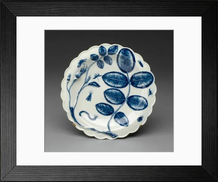 Framed Print : Plate, Worcester, c. 1765 / 70. Creator: Royal Worcester Framed Print : Plate, Worcester, c. 1765 / 70. Creator: Royal Worcester
