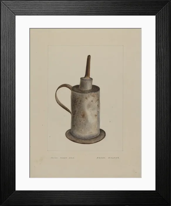 Framed Print : Wick Lamp, c. 1938. Creator: Frank Maurer Framed Print : Wick Lamp, c. 1938. Creator: Frank Maurer
