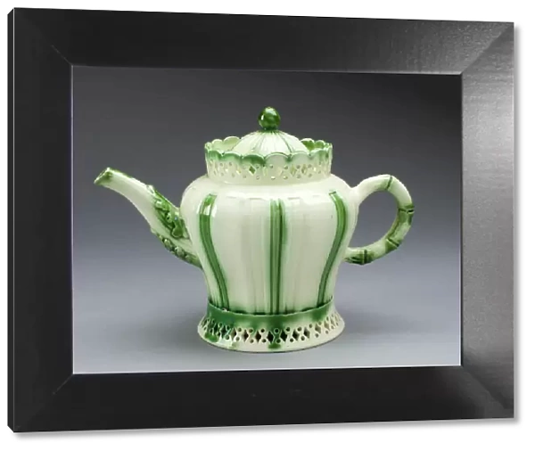 Teapot, Staffordshire, c. 1780. Creator: Staffordshire Potteries