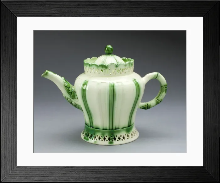 Framed Print : Teapot, Staffordshire, c. 1780. Creator: Staffordshire Potteries Framed Print : Teapot, Staffordshire, c. 1780. Creator: Staffordshire Potteries